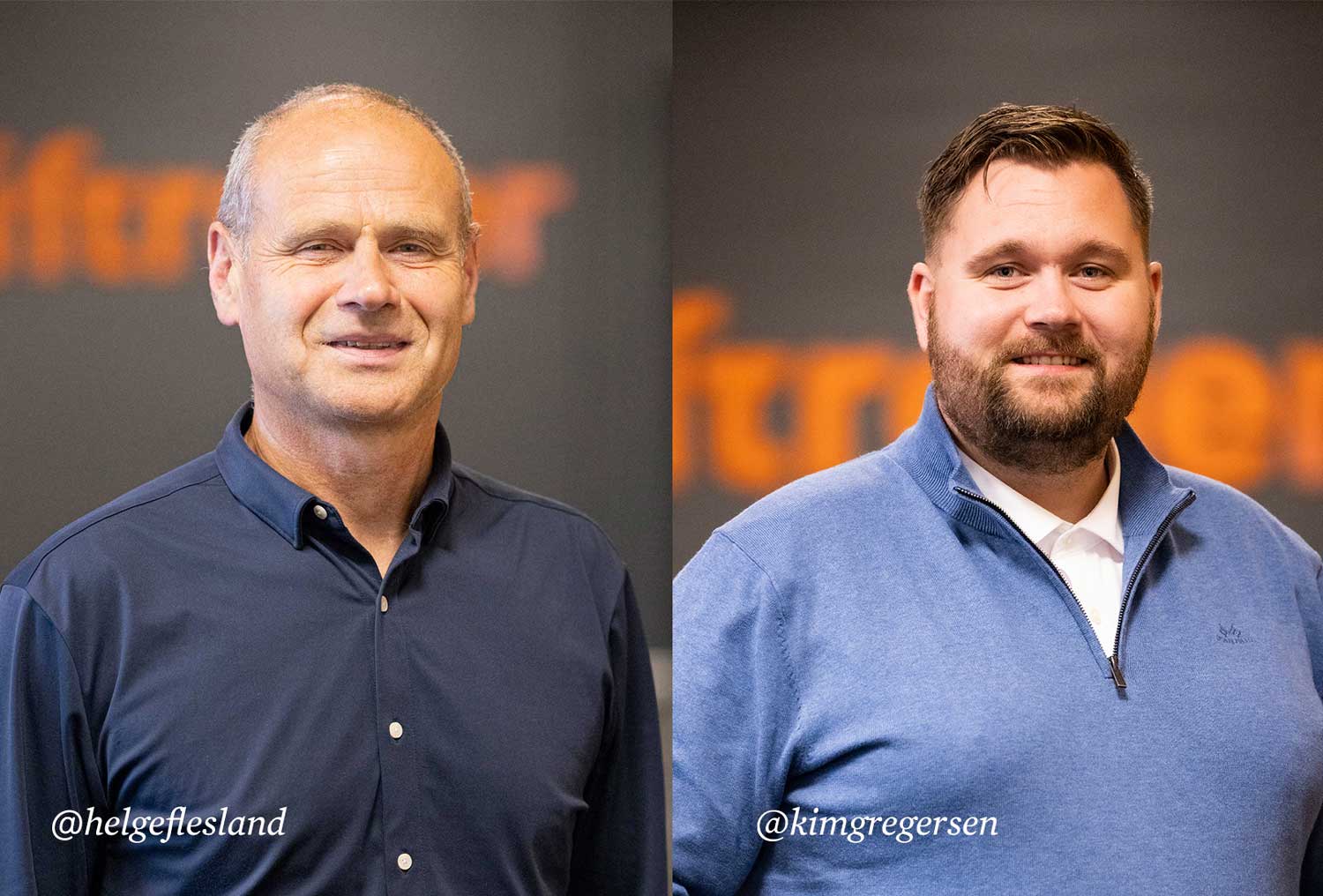 Business Development Manager i Liftroller AS Helge Flesland og Sales Manager Scandinavia i Liftroller Rental AS Kim Gregersen.