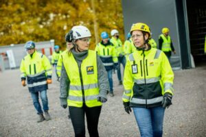 Besøkende i Byggbranschens Säkerhetspark