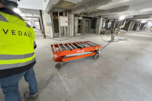 The material wagon Liftroller Wagon inside the construction project "HH1" ( Hieronymus_Heyerdahls_Gate).